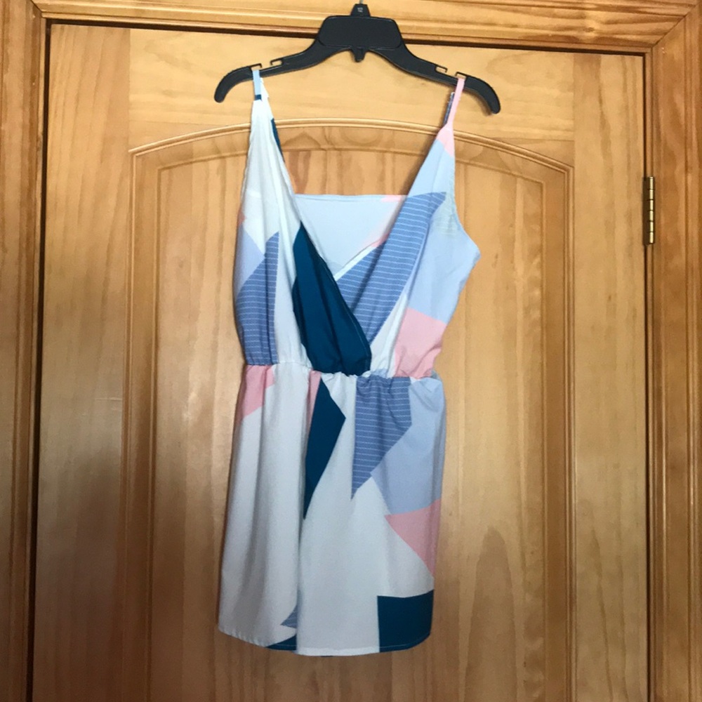 Geometric patterned romper